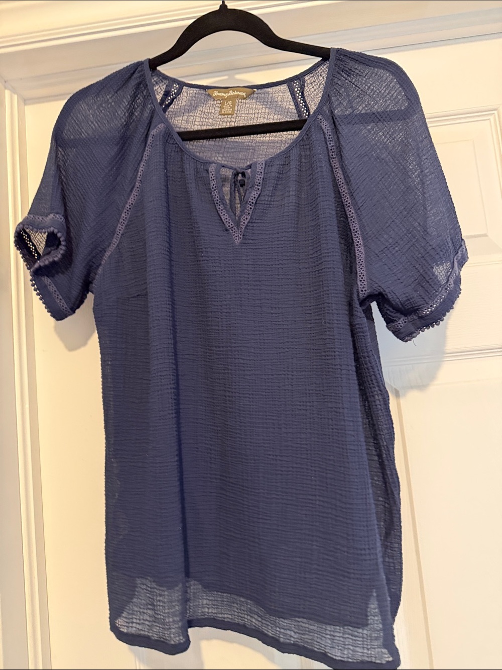 Tommy Bahama sheer blouse  top size large
